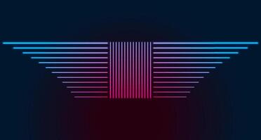 Blue ultraviolet neon laser linear technology background vector