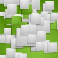 Green and grey squares geometric tech abstract background vector