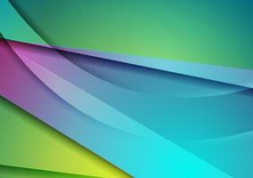 Colorful glossy stripes and waves abstract background vector