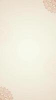 Simple Sophisticated Traditional Mandala Animation Design on Blank Subtle Cream Plain Vertical Background video