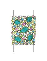 Jewelry design art bangle set with gems and turquoise hand drawing and make graphic . vector
