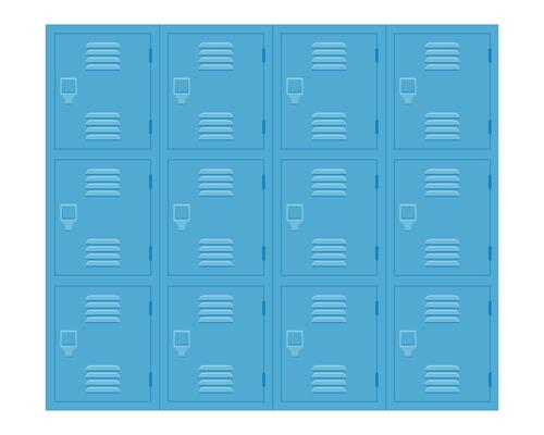 School Lockers with closed doors