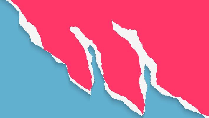 Modern Colorful Paper Ripped Frame Design Template
