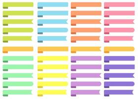 A set of simple ribbon frames that can be used for anything. Callout shapes or banners. vector