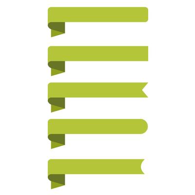 A set of simple ribbon frames that can be used for anything. Callout shapes or banners.