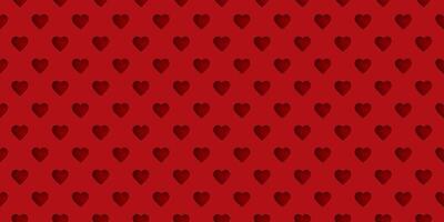 Abstract 3D heart frame paper cut style seamless pattern on red background graphic illustration. Valentine's day greeting card template. vector
