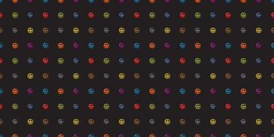 Abstract 3D colorful Voodoo Doll head seamless pattern black rectangle background graphic illustration. Halloween background template. vector