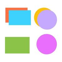 Simple geometric shapes of circles and rectangles are suitable for info graphic or frame designs. vector