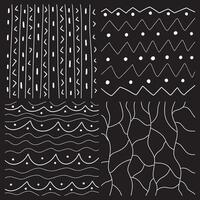 Set of doodle abstract backgrounds. Hand drawn backgrounds set vector