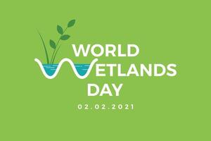 World Wetlands Day. February 2. Suitable Template for event background, banner, card, poster vector