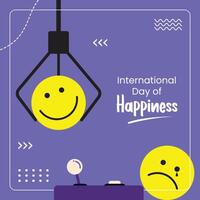 International Day of Happiness Unique Concept. Illustration EPS 10. Ready to Use for Your Design vector