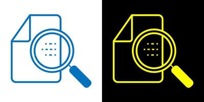 Document inspection icon. Data analyzing icon. Editable stroke. vector