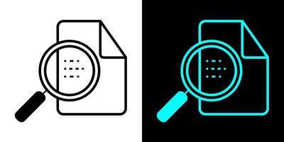 Document inspection icon. Data analyzing icon. Editable stroke. vector