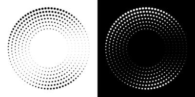Dotted abstract circle geometric shape. Round circle concentric ring shape. vector