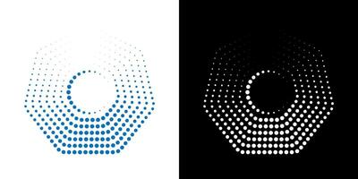 Octagon figure geometric lines. Heptagon geometric symbol. Editable stroke. vector