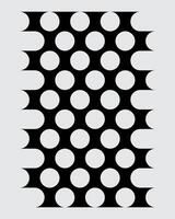 Monochrome circle block roster pattern background layout decoration poster element print art editable vector