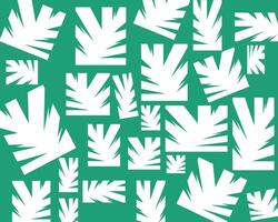 Abstract leaf shape matisse pattern nature background layout paper print art editable vector