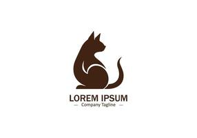Elegantly Designed Whisker Icon Featuring a Graceful Cat Silhouette for High End Pet Branding and Merchandise vector