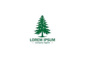 Pine tree logo icon silhouette isolated vector