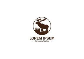 Elegantly Designed Whisker Icon Featuring a Graceful Moose Silhouette for High End Pet Branding and Merchandise vector