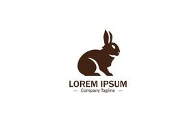 Elegantly Designed Whisker Icon Featuring a Graceful Rabbit Silhouette for High End Pet Branding and Merchandise vector