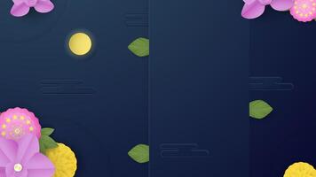 Abstract background for Loy Krathong festival. Template for cover, invitation, card, art of paper crafts. vector