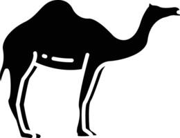 Camel solid glyph illustration vector