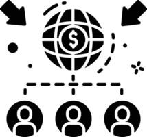 Global Business solid glyph illustration vector