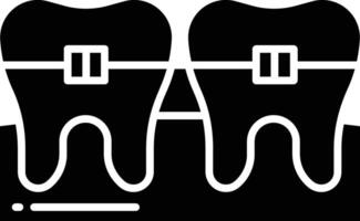 Braces solid glyph illustration vector