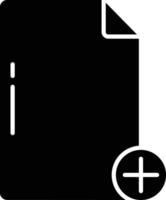 Add file solid glyph illustration vector