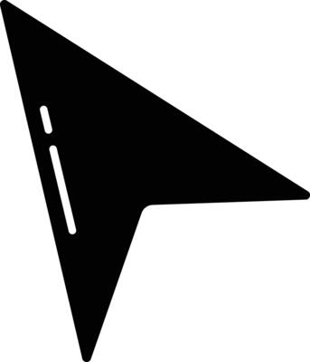 Navigation solid glyph illustration