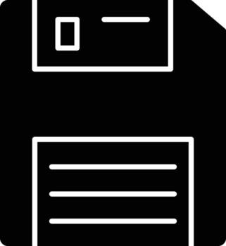Floppy solid glyph illustration vector