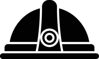 Helmet solid glyph illustration vector