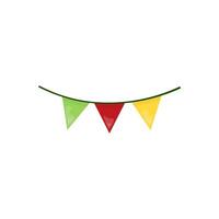 Triangular garland clipart. Design Icon. In hand-drawn style. Stock isolated image on a white background. Perfect for Celebration vector