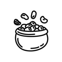 jelly bean icon in line style vector