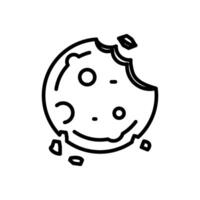 cookies, line style icon, isolated background vector
