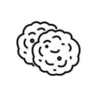 cookie icon in line style vector
