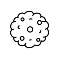 cookies, line style icon, isolated background vector