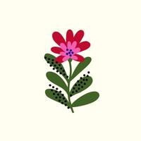 Abstract flower Illustration in a Simple and Modern Style isolated vector