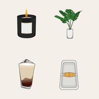 Spa, candle and Massage Element vector