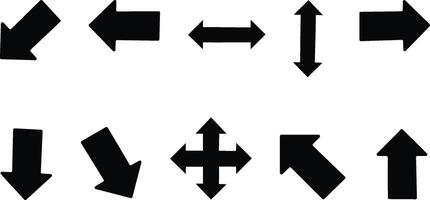Set arrow icon. Collection different arrows sign of the right, left, up, down direction. vector