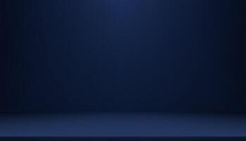 Blue Background,Empty Studio Room with Spotlight,Shadow on Floor.Backdrop Dark Navy Gallery with 3d Podium Display, Minimal design for product presentation for Christmas,New Year,Winter Promote vector