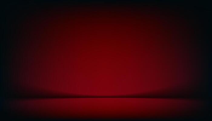 Red Background Wall Studio Room with Spotlights on floor.Minimalism Empty Maroon Backdrop Stage Show with neon light for product present,3D Burgundy Display Podium Stand for technology concept