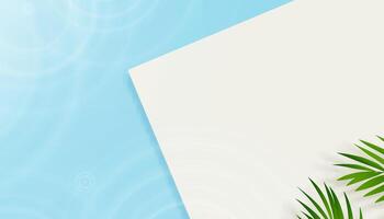 Summer Background,Blue Water Waves Pattern Surface on Swimming pool with Beige Concrete floor,Top view Poolside and Podium Display with Light, Shadow on water waves,Empty backdrop for cosmetic beauty vector