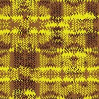 pattern of messy knitting. Warm brown and yellow colors are suitable for winter clothes. Knitted pattern creates ethnic handicrafts impression. vector