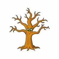 Halloween tree without leaf illustration vector