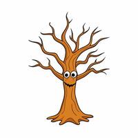 Halloween Tree without leaf illustration vector