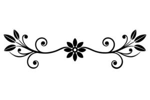 Elegant decorative line divider silhouette illustration, perfect for adding stylish borders and accents to your graphic design projects. Ideal for classic and modern designs vector