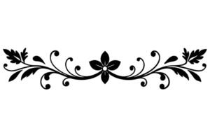 Elegant decorative line divider silhouette illustration, perfect for adding stylish borders and accents to your graphic design projects. Ideal for classic and modern designs vector