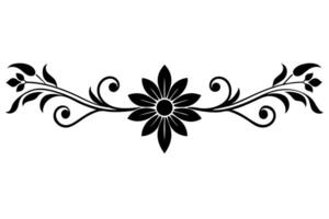 Elegant decorative line divider silhouette illustration, perfect for adding stylish borders and accents to your graphic design projects. Ideal for classic and modern designs vector